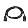 Aisens Cable de Alimentación CPU C13 Hembra a C14 Macho 1,5m Negro